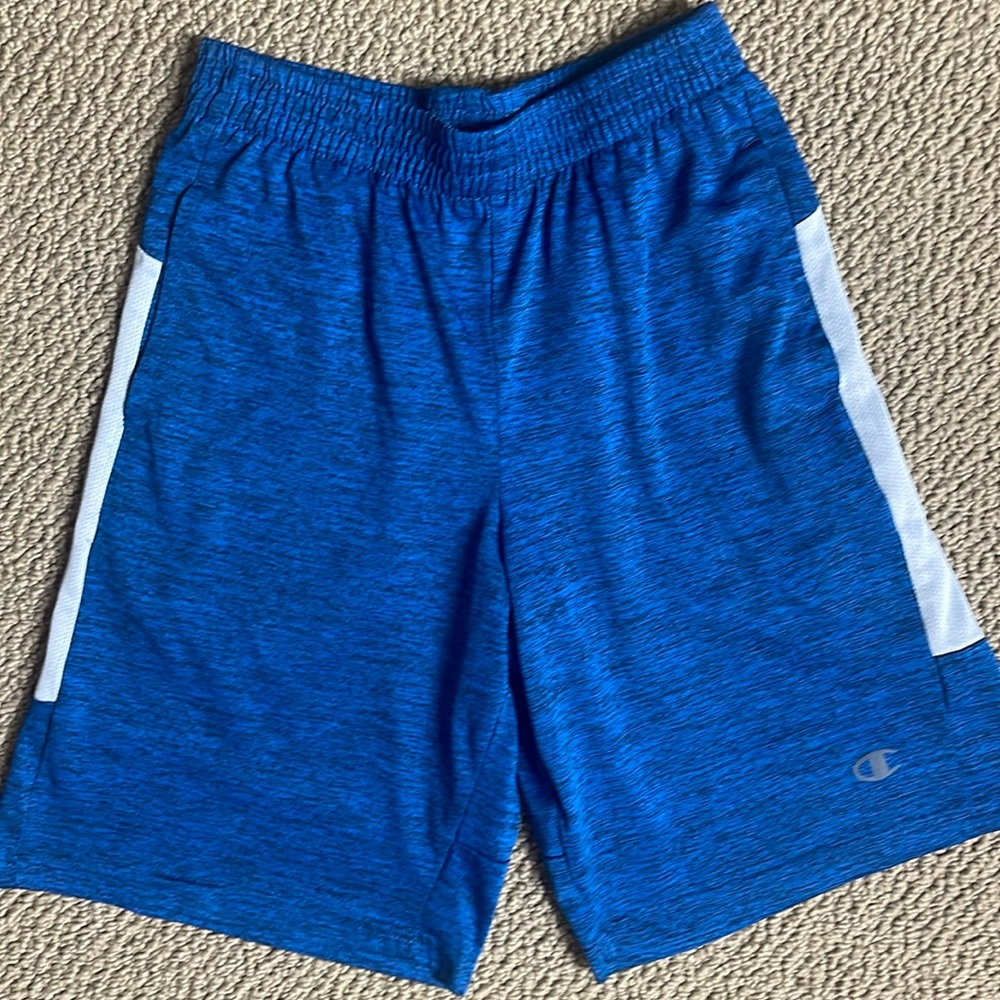 Champion shorts size 10/12. Great condition! Blue/black/ light gray
